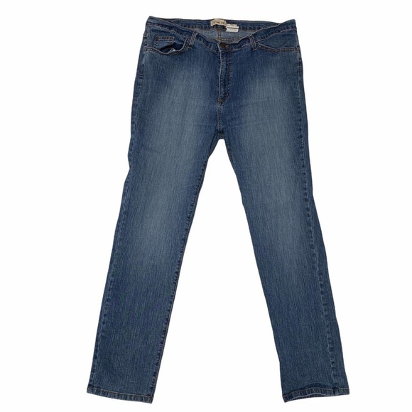 C'EST Tai Medium Wash Blue Denim Skinny Jeans - Picture 1 of 12
